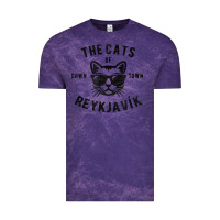 Cloud Purple cats of downtown reykjavik t shirt Vintage Tee - linhVisuals