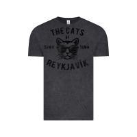 Vintage Black cats of downtown reykjavik t shirt Vintage Tee - linhVisuals