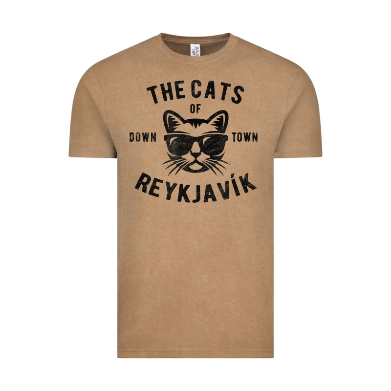 Cats Of Downtown Reykjavik T Shirt Vintage Tee by linhVisuals | Teevron