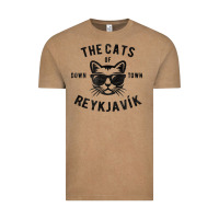 Vintage Coffee cats of downtown reykjavik t shirt Vintage Tee - linhVisuals