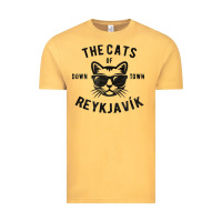 Vintage Mustard cats of downtown reykjavik t shirt Vintage Tee - linhVisuals