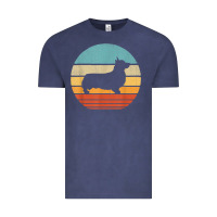 Vintage Denim corgi retro vintage 60s 70s sunset dog lovers men women t shirt Vintage Tee - linhVisuals