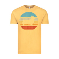 Vintage Mustard corgi retro vintage 60s 70s sunset dog lovers men women t shirt Vintage Tee - linhVisuals
