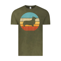 Vintage Olive corgi retro vintage 60s 70s sunset dog lovers men women t shirt Vintage Tee - linhVisuals