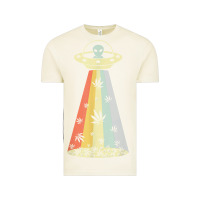 Vintage Arctic vintage alien weed pot leaf ufo abduction marijuana cannabis t shirt Vintage Tee - linhVisuals