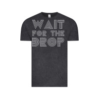Vintage Black retro edm wait for the drop house dj trance wash t shirt Vintage Tee - linhVisuals