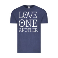 Vintage Denim love one another jesus quote christian t shirt Vintage Tee - linhVisuals