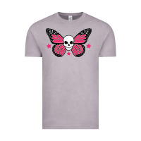 Vintage Zinc butterfly skull Vintage Tee - linhVisuals