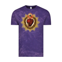Cloud Purple sacred heart of jesus catholic devotion t shirt Vintage Tee - linhVisuals