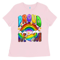 Bubblegum Pink Western Proud Mom Ladies Tee - BundleAndBundleShop