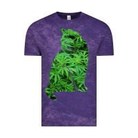 Cloud Purple funny cannabis & cat lover marijuana weed smoker art t shirt Vintage Tee - linhVisuals