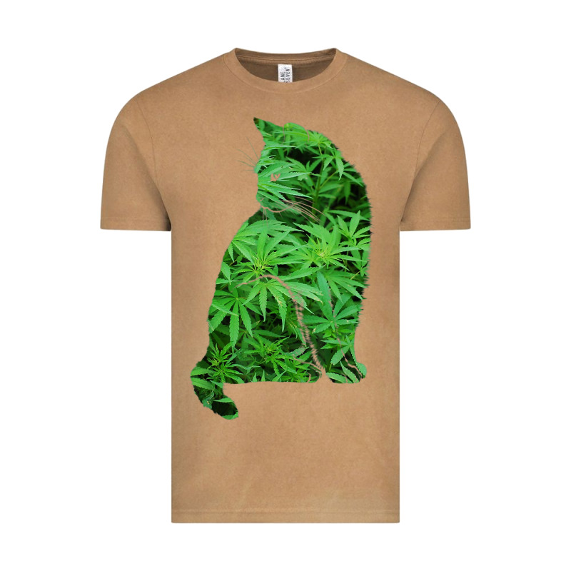 Funny Cannabis & Cat Lover Marijuana Weed Smoker Art T Shirt Vintage Tee by linhVisuals | Teevron