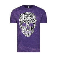 Cloud Purple funny pitbull skull dog skeleton halloween t shirt Vintage Tee - linhVisuals