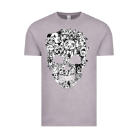 Vintage Zinc funny pitbull skull dog skeleton halloween t shirt Vintage Tee - linhVisuals