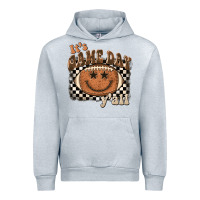 Heather Grey it's game day y'all football smiley face Urban Hoodie - BarkalooDesign