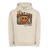 Pigment French Oak it's game day y'all football smiley face Urban Hoodie - BarkalooDesign