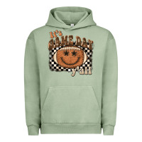 Pigment Oil Green it's game day y'all football smiley face Urban Hoodie - BarkalooDesign