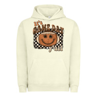 Pigment Pistachio it's game day y'all football smiley face Urban Hoodie - BarkalooDesign