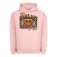 Pigment Salmon it's game day y'all football smiley face Urban Hoodie - BarkalooDesign