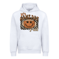 White it's game day y'all football smiley face Urban Hoodie - BarkalooDesign
