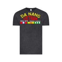 Vintage Black da nang vietnam war veteran military Vintage Tee - linhVisuals