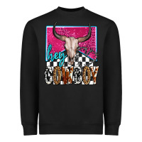 Black western hey cowboy Heavyweight Sweatshirt - OliviaCreatesArt