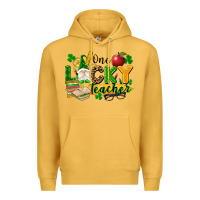 Mustard one lucky teacher Premium Hoodie - FaDigitalArtStudio