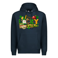 Navy one lucky teacher Premium Hoodie - FaDigitalArtStudio