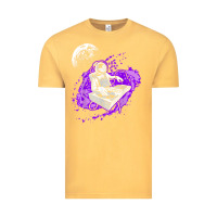 Vintage Mustard techno astronaut electronic music rave festival raver t shirt Vintage Tee - linhVisuals