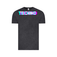 Vintage Black techno music t shirt Vintage Tee - linhVisuals
