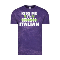 Cloud Purple kiss me im italian t  shirt kiss me i'm irish italian patriotic st pat Vintage Tee - linhVisuals