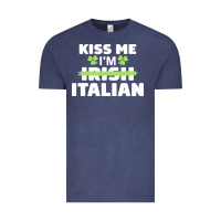 Vintage Denim kiss me im italian t  shirt kiss me i'm irish italian patriotic st pat Vintage Tee - linhVisuals