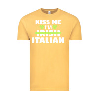 Vintage Mustard kiss me im italian t  shirt kiss me i'm irish italian patriotic st pat Vintage Tee - linhVisuals