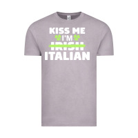 Vintage Zinc kiss me im italian t  shirt kiss me i'm irish italian patriotic st pat Vintage Tee - linhVisuals