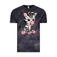 Cloud Black zebra Vintage Tee - texasbilliewilder