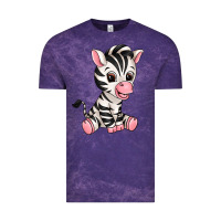 Cloud Purple zebra Vintage Tee - texasbilliewilder