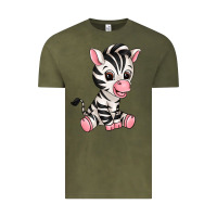 Vintage Olive zebra Vintage Tee - texasbilliewilder