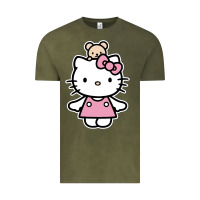 Vintage Olive kitty Vintage Tee - linhVisuals