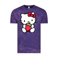Cloud Purple kitty Vintage Tee - linhVisuals