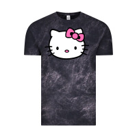Cloud Black kitty Vintage Tee - linhVisuals
