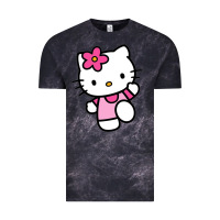 Cloud Black kitty Vintage Tee - linhVisuals