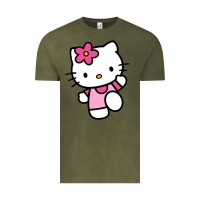Vintage Olive kitty Vintage Tee - linhVisuals