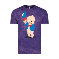 Cloud Purple porky pig Vintage Tee - linhVisuals