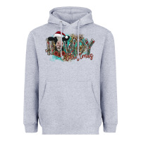 Heather Grey howdy christmas Heavyweight Hoodie - CowhideDigitalArt