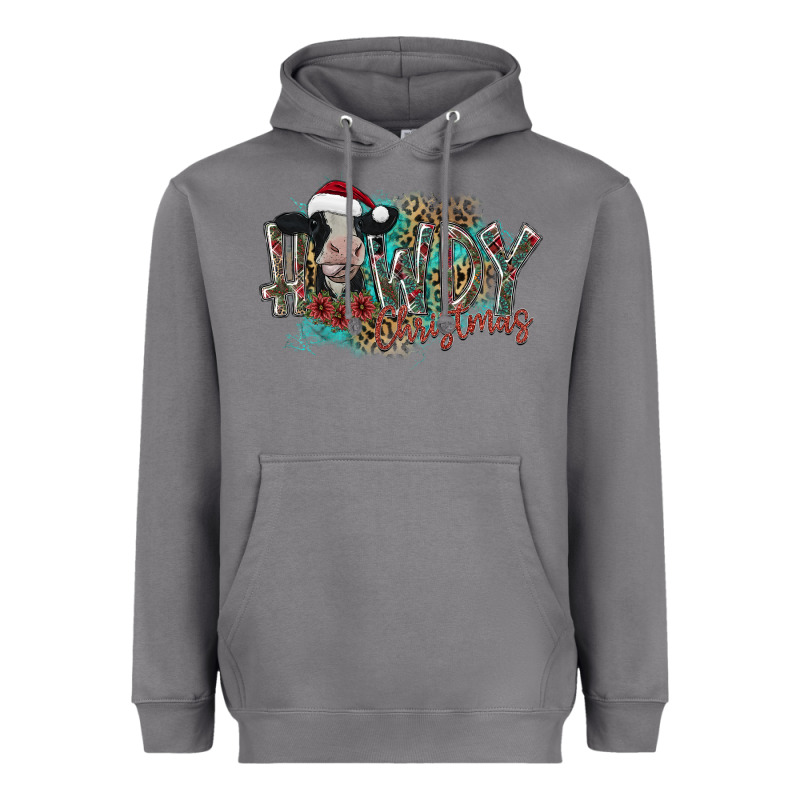 Howdy Christmas Heavyweight Hoodie by CowhideDigitalArt | Teevron