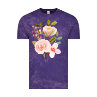 Cloud Purple Bouquet Floral Vintage Tee - linhVisuals