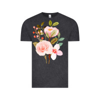Vintage Black Bouquet Floral Vintage Tee - linhVisuals