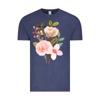Vintage Denim Bouquet Floral Vintage Tee - linhVisuals