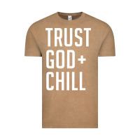 Vintage Coffee trust god and chill tee vintage pullover hoodie Vintage Tee - linhVisuals