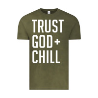 Vintage Olive trust god and chill tee vintage pullover hoodie Vintage Tee - linhVisuals